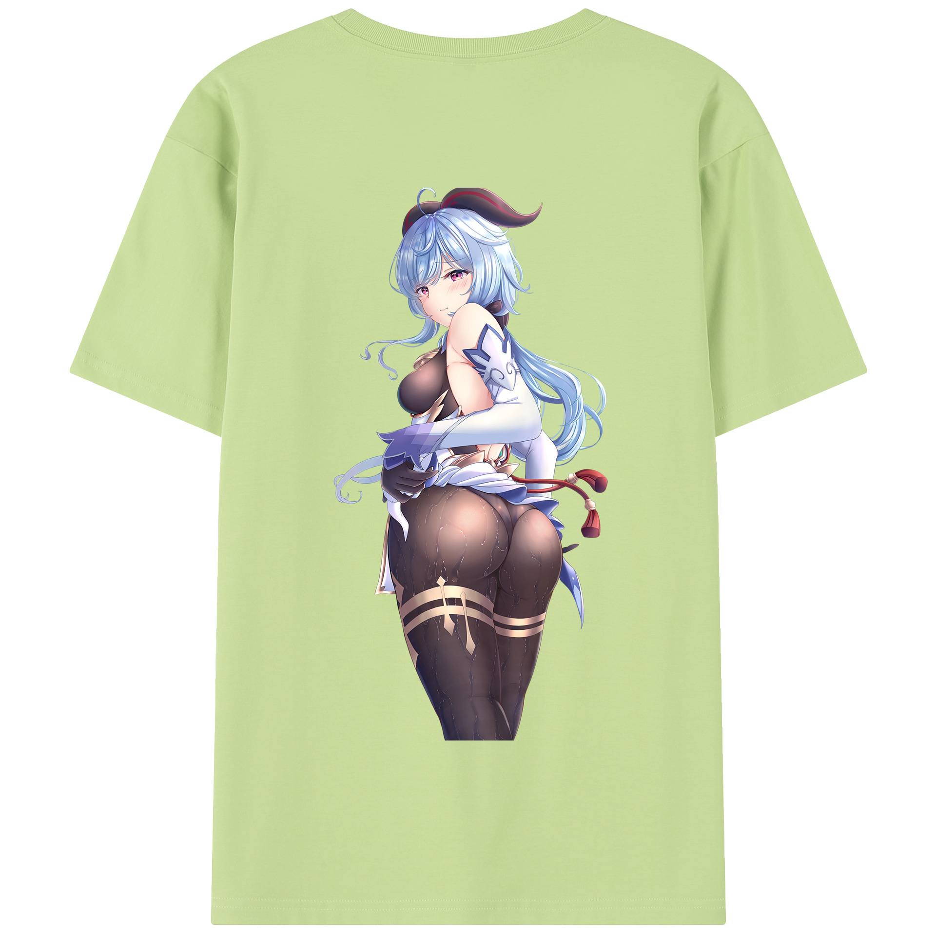 げんし神 甘雨 かんう genshin Ganyu 綿100％半袖Tシャツ（背面プリント）